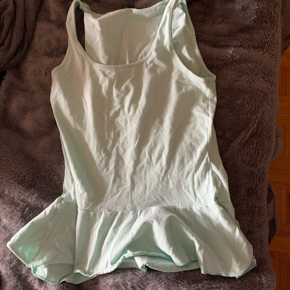 Mint green peplum tank top